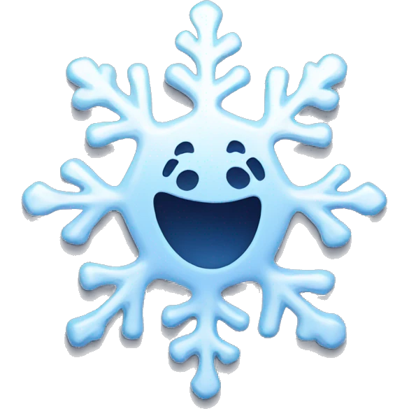 Melting snowflake emoji