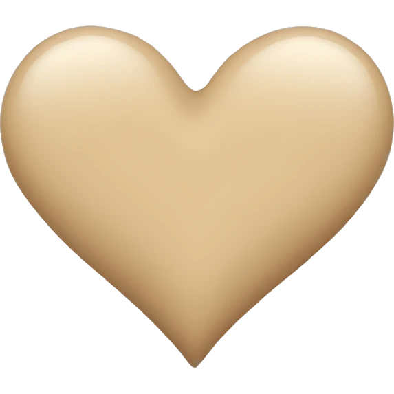 Beige heart emoji