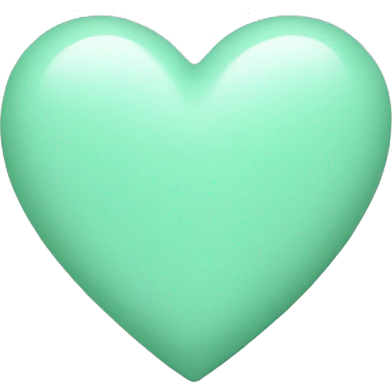 mint color heart emoji