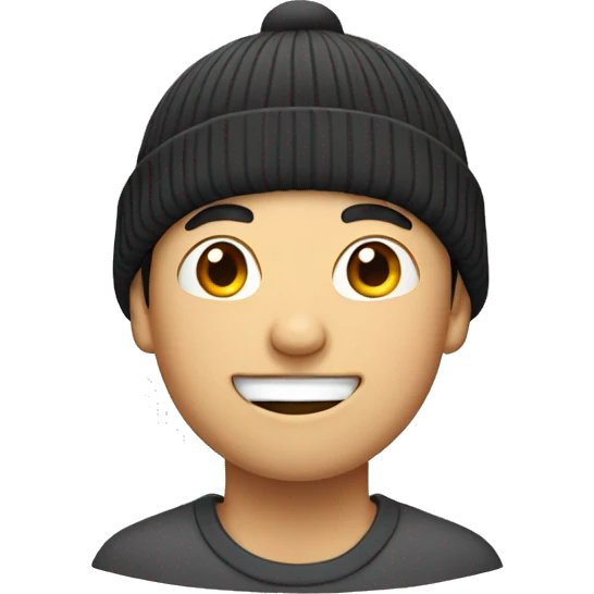 chinese guy with a beanie emoji