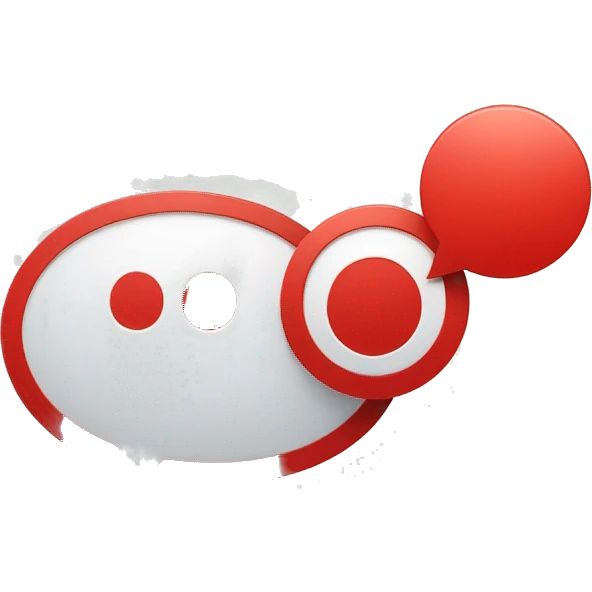 speech bubble (💬) and a red circle (🔴) to represent a notification, with the number "2" after it. emoji