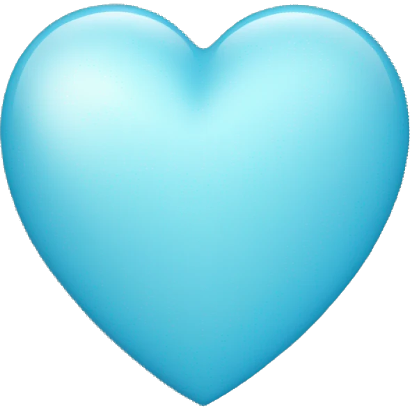 light blue heart emoji