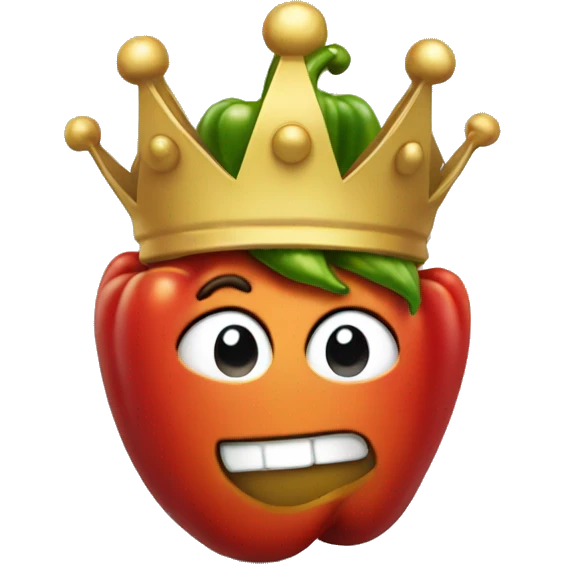 pepper with a crown emoji