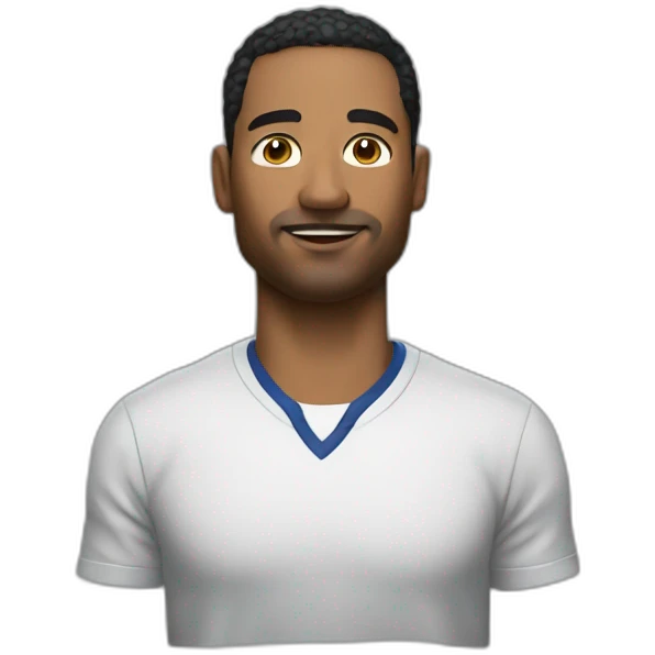 generate a man wearing 2023 shirt emoji