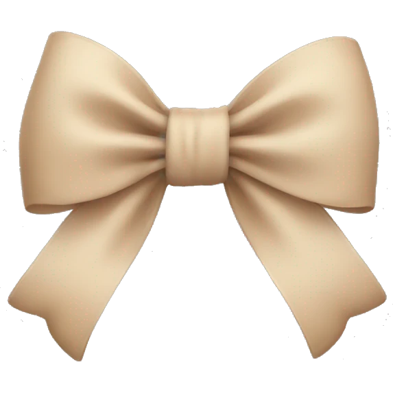 Beige bow  emoji