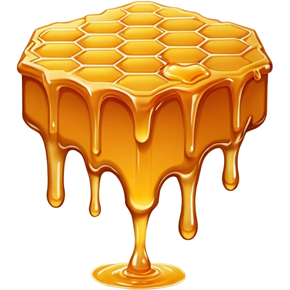 a piece of honeycomb dripping honey emoji