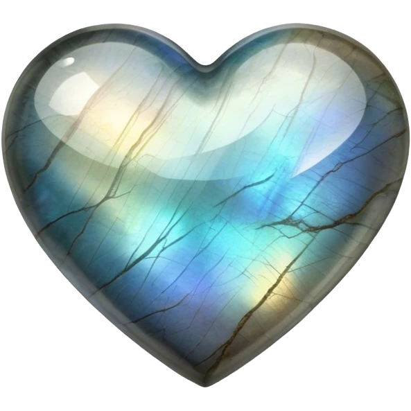 Labradorite crystal heart emoji