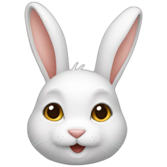 Lapin sur chat emoji