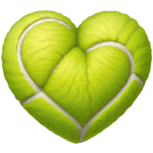tennis shape heart emoji