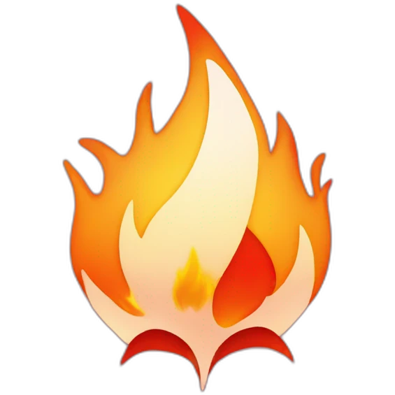 tinder logo with flames around it emoji