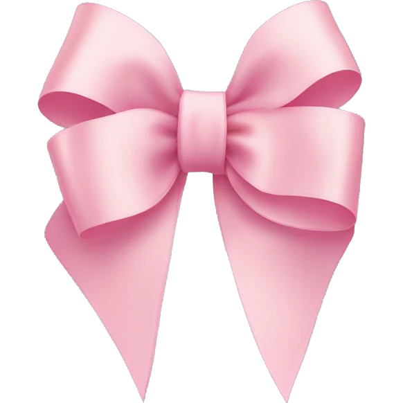light pink ribbon bow emoji