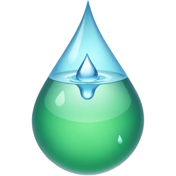 The water is not coming out the green part emoji