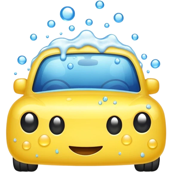 car wash sponge and foam, emoji style emoji