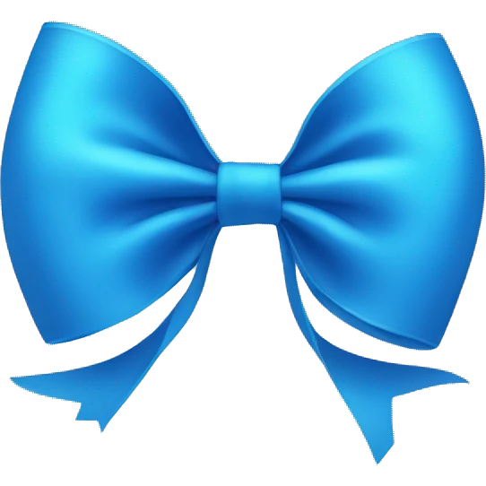 blue bow emoji