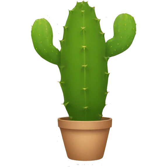 single flat Nopal without pot emoji