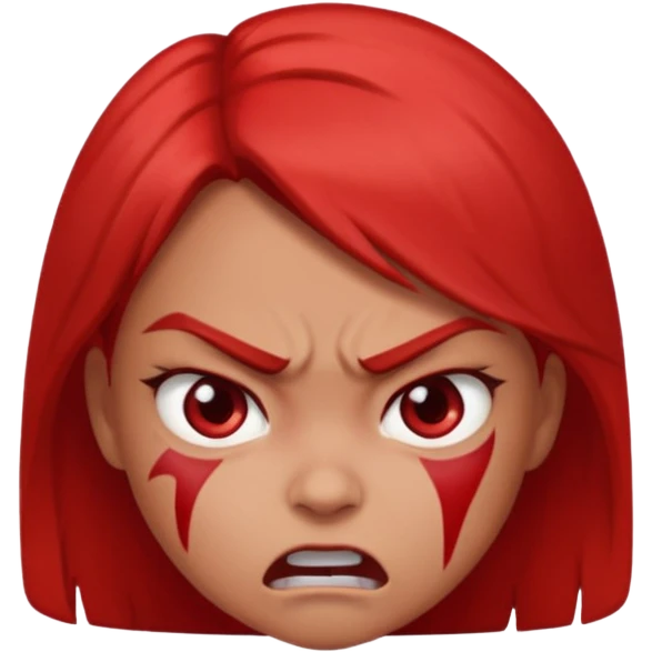 redtsion angry girl ragebait red face emoji