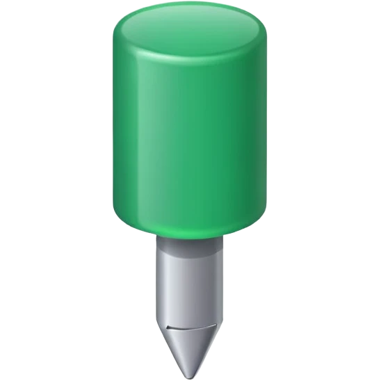 green push pin emoji