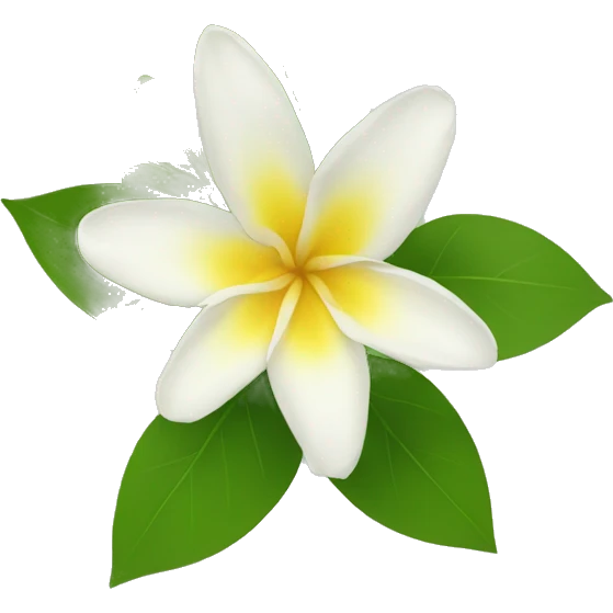 jasmins flowers with leafs emoji