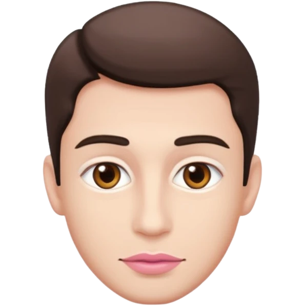 brown eyes lite pink lips men emoji