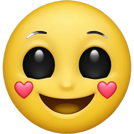 Yellow emoji with black heart eyes emoji