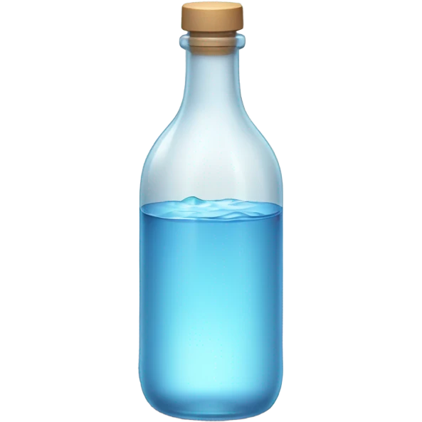 bottle that is 1/4 filled with water emoji