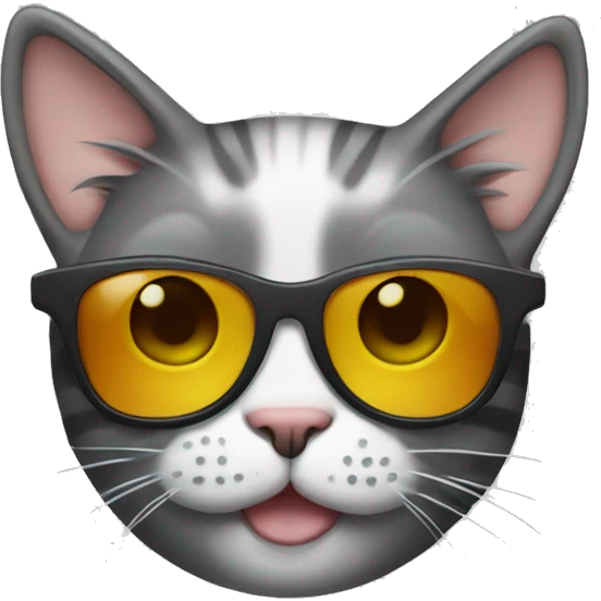 Cat with sunglasses emoji