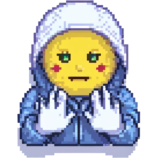 cold face emoji with hands in the shape of an L emoji