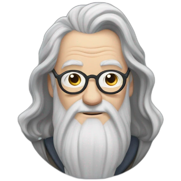 Albus Dumbledore wears a sweatshirt that says "Sude" emoji