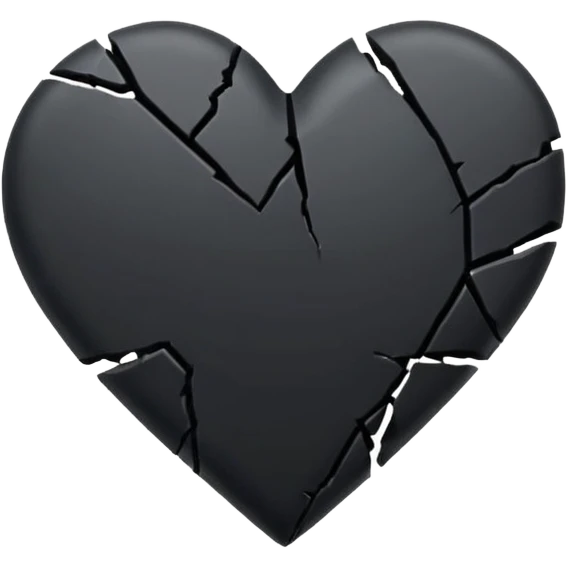 Tiny broken black heart emoji