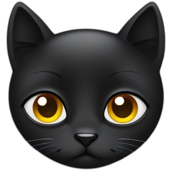 black cat huge sad eyes with a tear emoji