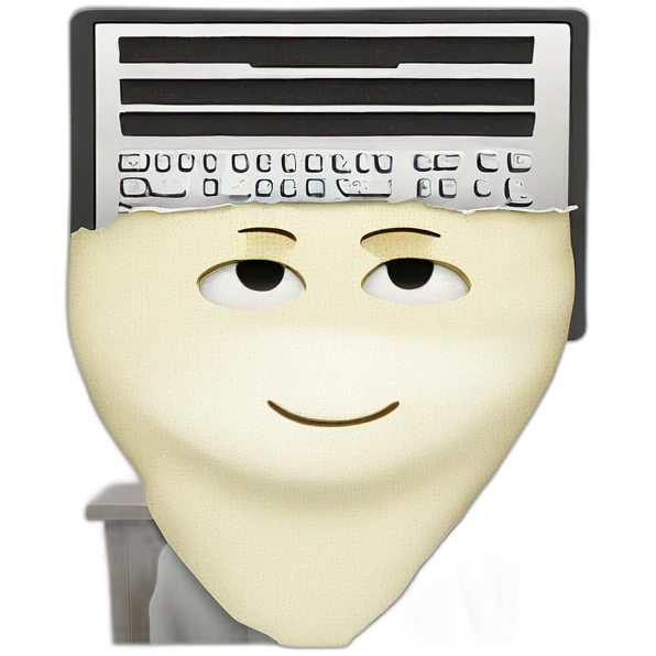 boy on computer screen emoji