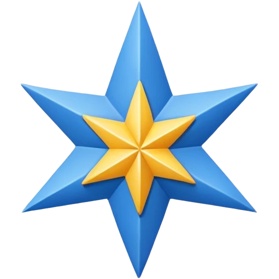 It is a blue mark in the shape of an eight-pointed star with a checkmark in the middle.  emoji