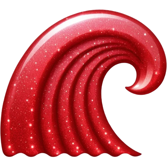 red glitter wave emoji