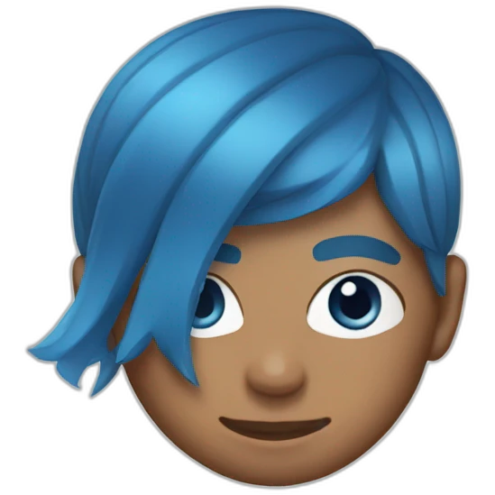 Mbappe blue hair emoji
