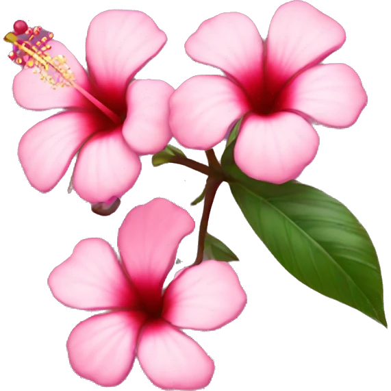 cherry and hibiscus  emoji