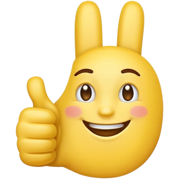 thumbs up emoij, make the thumb super long emoji