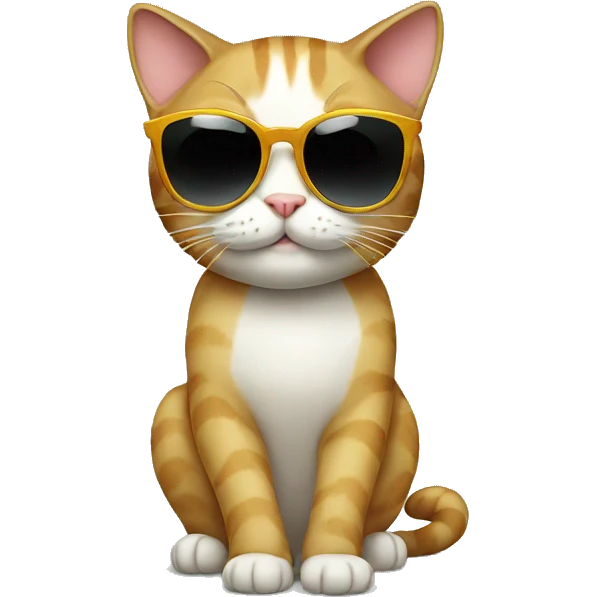 Cat with sunglasses emoji