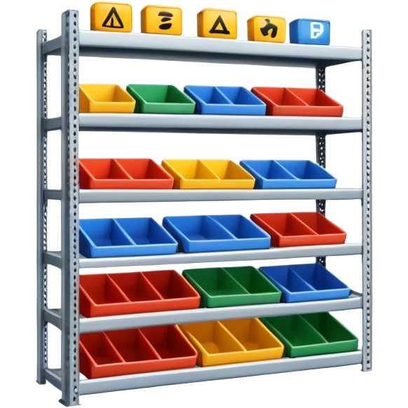 storage rack or shelf representing Lagerplatz storage location emoji