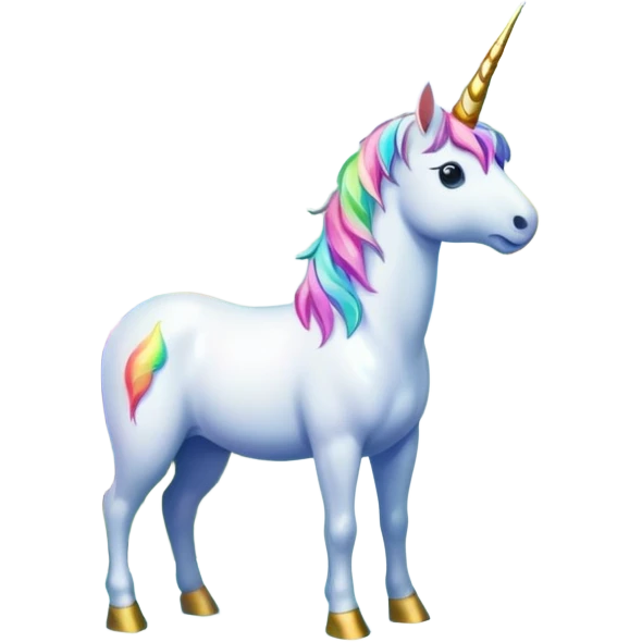 Unicorn in front of waterfall emoji