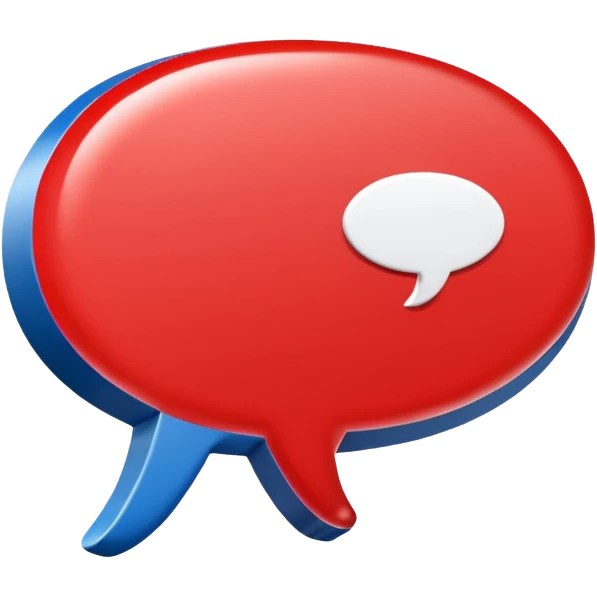 speech bubble with French flag colors emoji
