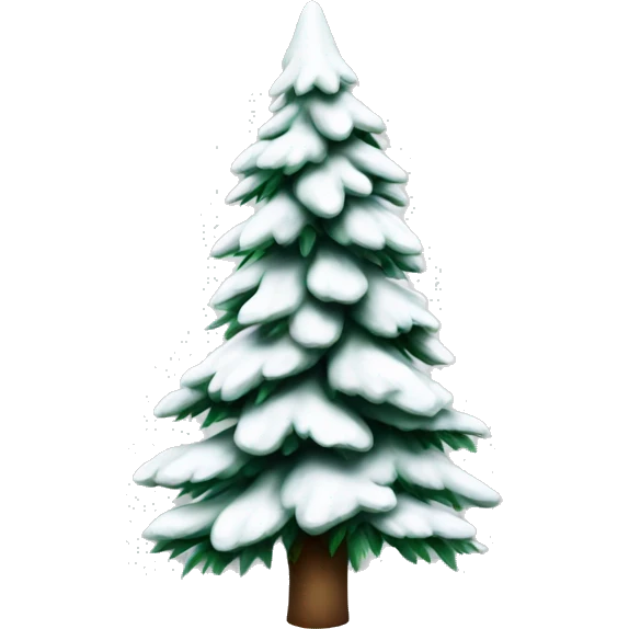  actual white fir christmas tree isolated.  emoji