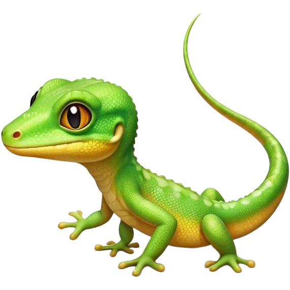 cinematic-cute-realistic gecko-portrait-emoji,-head-tilted-playfully-and-inquisitively,-featuring-a-small,-charming-body-with-smooth,-vividly-patterned-scales,-bright,-sparkling-eyes-and-delicate,-sticky-toe-pads,-simplified-yet-irresistibly-adorable emoji