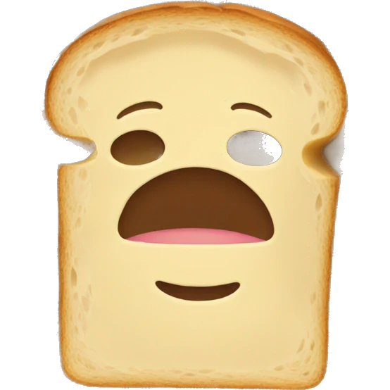 human head held between two slices of bread emoji