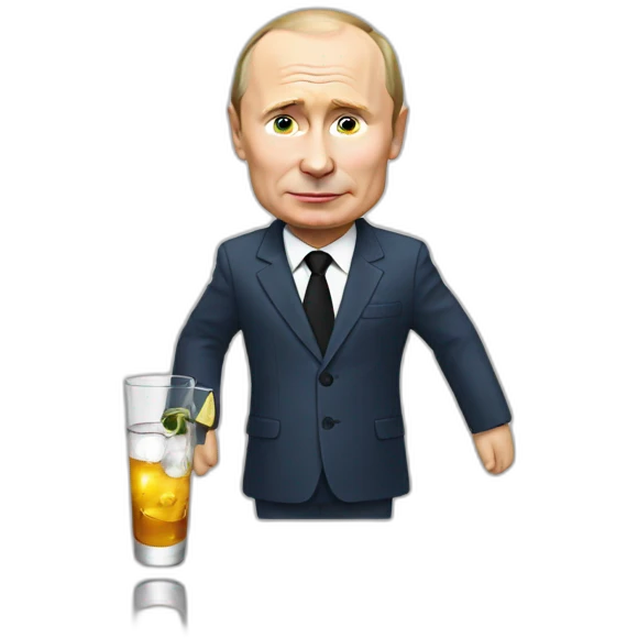 Putin with vodka emoji