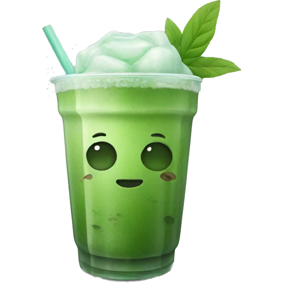 Iced matcha emoji
