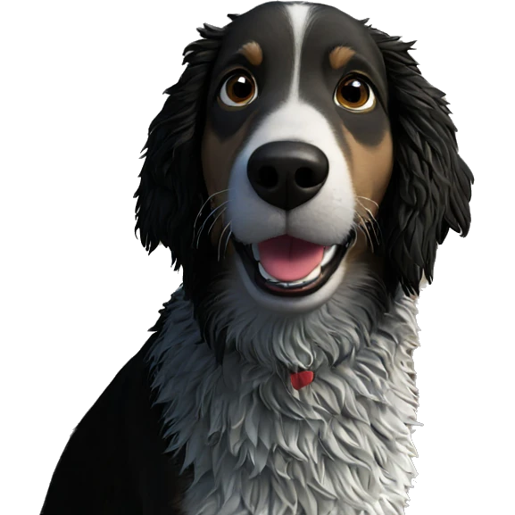 dog enjoying the beach rocks emoji