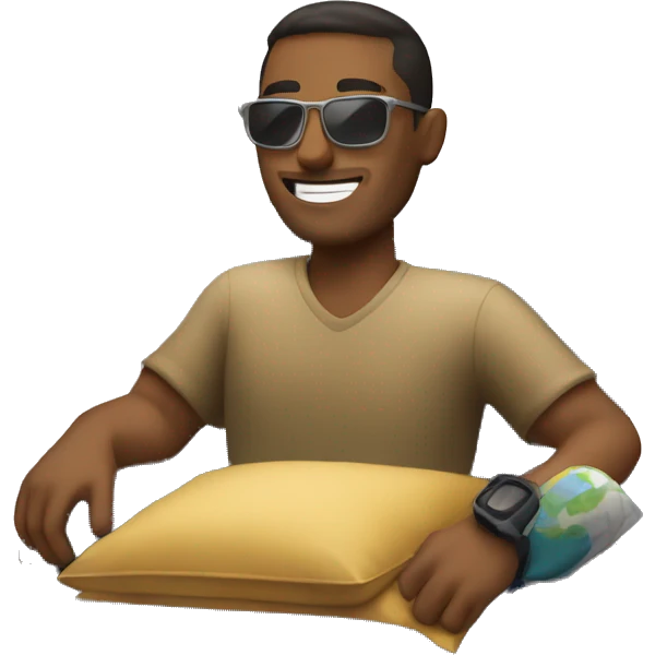 Guy on an airplane traveling to an island emoji
