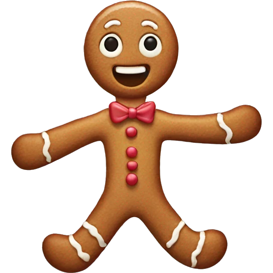 Gingerbread man emoji