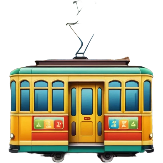 tram with city emoji
