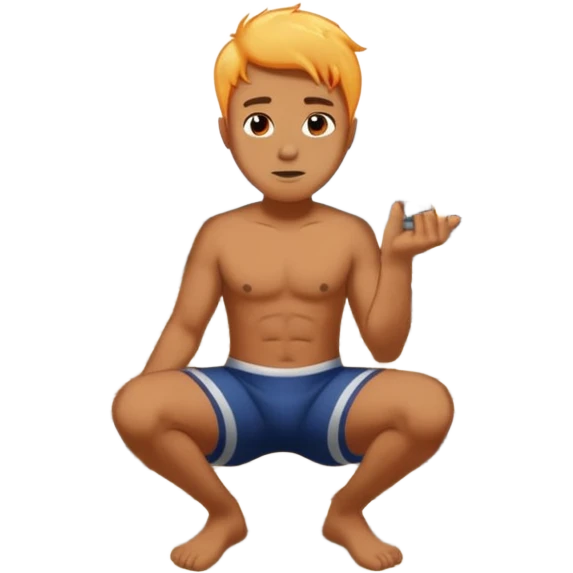 man rubbing butt which is on fire on railway tracks emoji